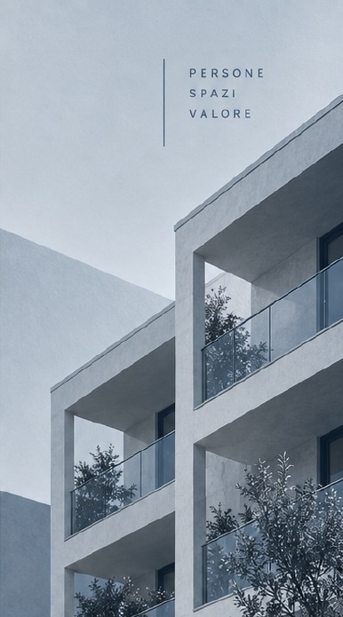 Facciata architettonica contemporanea